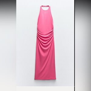 Zara Open Back Halter Dress sz M